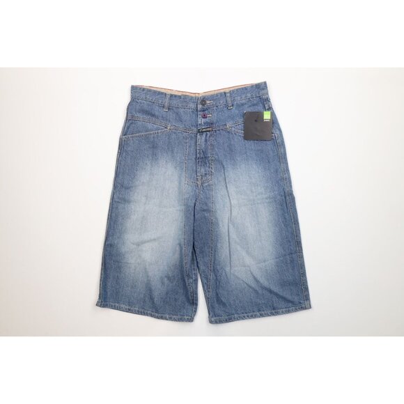 Deadstock Vtg 90s Marithe Francois Girbaud Mens 31 Baggy Denim Jean Shorts Jorts - Picture 1 of 10
